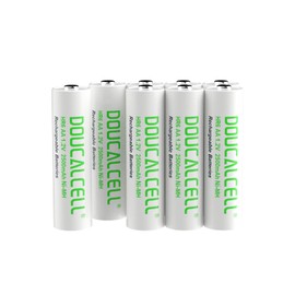 Doucalcell Ni-MH Rechargeable AA Batteries 8 Pack, 2500mAh High Capacity Double A Batteries, Recharge up to 1200x Times, 1.2V Ultra-Long Lasting Pre-Charged AA Battery with Low Self Discharge