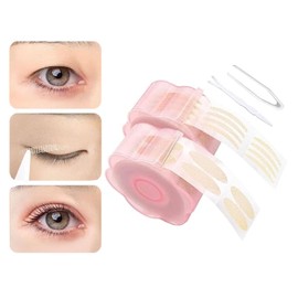 Pack of 1200 Invisible Eyelid Stripes, Eyelid Stripes, Eyelid Tape, Eye Lifting, Includes Rolls in Various Sizes and Fork Rods for Easy Application