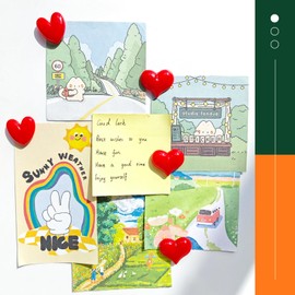 Janvelle Heart Fridge Magnets Red Cute Decorative Manget for Refrigerator 12PCS Small Love Heart Magnetic Stickers Home Kitchen Office Whiteboard Decor