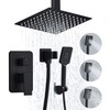 RTOBWEYE 8 Inch Shower Faucet Set Ceiling Mount, High Pressure