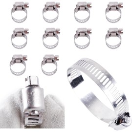 ZAP Performance Hose Band, 304 Stainless Steel Hose Clip, Compatible with Φ 0.8 - 1.5 inches (21 - 38 mm), Adjustable, Strong Fixing, Width 0.5 inches (12 mm), Screw Type Hose Clamp, Hose Band,