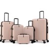 UIIMIII 5 Piece Luggage Set with Hard-Shell, Expandable, Lightweight, 360°