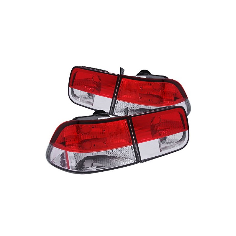HEADLIGHTSDEPOT Tail Light Compatible with Honda Civic 1996-2000 Includes Left
