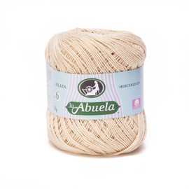 Abuela NO.6 [70grs] by Omega - Soft Yarn 100% Mercerized Cotton Yarn - Color 28-Linen 516