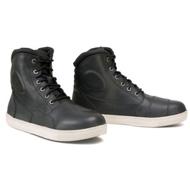 Milwaukee Leather MBM9002 Men's Black Leather Reinforced Street Biker Riding Shoes w/Shift Protect Ankle Support - 11.5