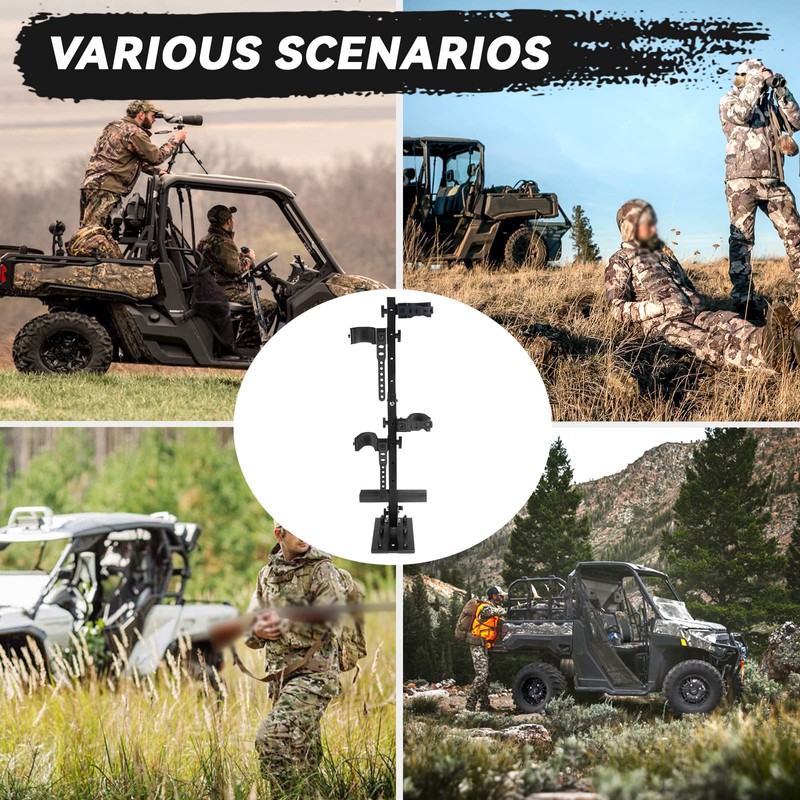 StarknightMT UTV Gun Holder UTV Gun Rack Stand Up Gun