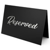 10 Pack Black Reserved Table Signs for Wedding - Silver