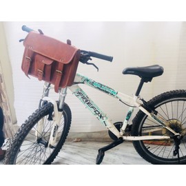 Genuine Goat Leather Messenger Satchel Motorcycle Tool Bag Brown Handlebar Sissy bar Travel bag Saddlebags Panniers