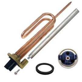 GOLDMAN SERVICE | Kit Heater Element Flange Curved + Magnesium Anode + Rubber Gasket + Mounting Screw 1500 W with Rod Thermostat 270 mm