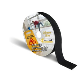 notlok Safety Work - Non-Slip Tape [18 m x 2.5 cm ] Black | Grip Tape for Indoor and Outdoor Use | Grip Tape, Non-Slip Strips, Stair Steps, Non-Slip Strips