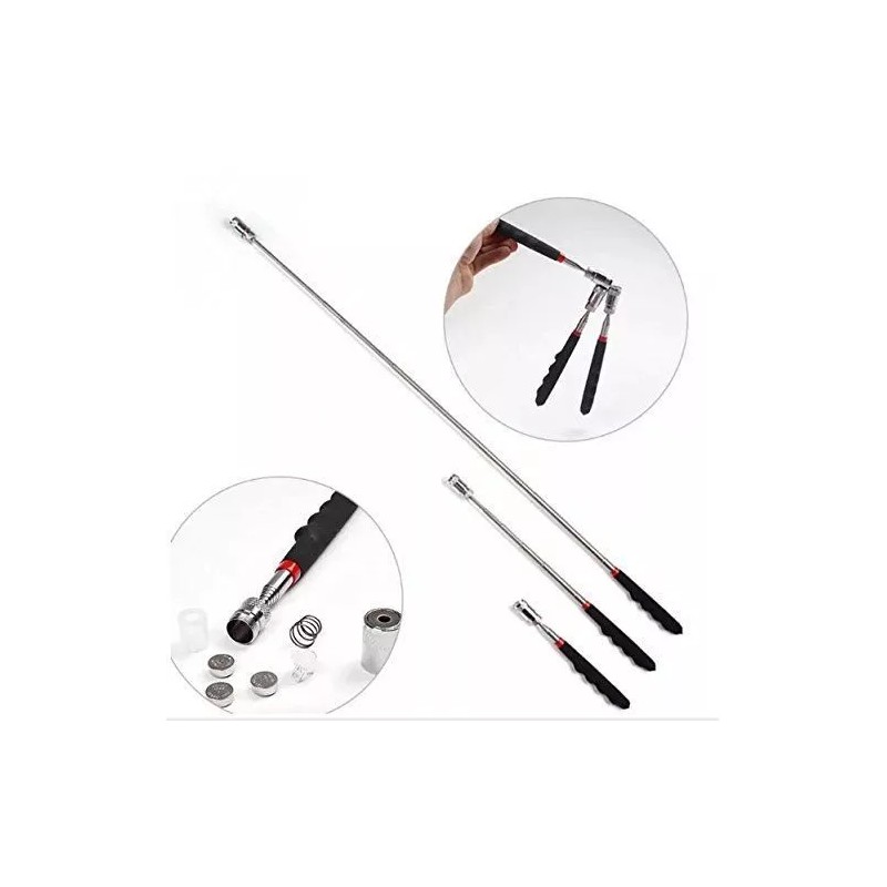 A.E.S 24 Pack Magnetic Pickup Tool LED Light Telescoping Handle