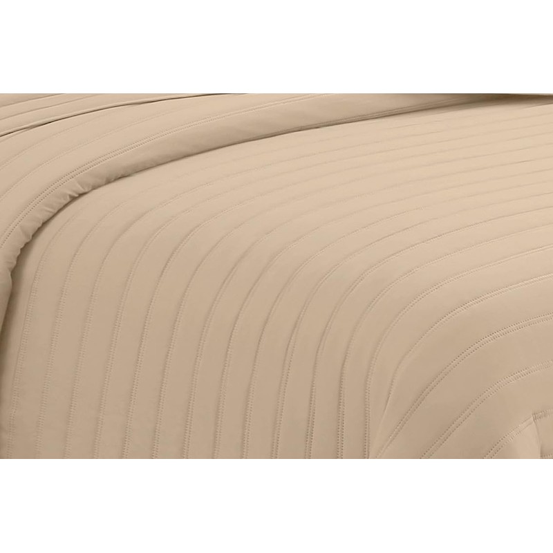 MK Collection Embossed Modern Quilt Oversized Coverlet Bedspread Set Solid