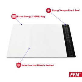 500 Pcs 9x12 Poly Bag 2.35MIL Mailer Envelopes Shipping Bags, Self Adhesive, Waterproof, and Tear-Proof Postage Poly-envelopes, Privacy Shielded