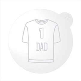 LissieLou Football Shirt Cookie Embosser Father's Day Icing Stamp Fondant Embosser - Clear