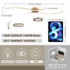 HLILCEH 28W Gold Linear Ceiling Light Gold Modern LED Ceiling