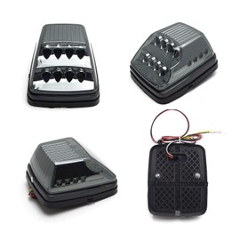 iJDMTOY Smoked Lens Amber LED Front Turn Signal Lamps Compatible With 1990-2018 Mercedes W463 G-Class G500 G550 G600 G55 G63 AMG w/White LED Position Lights