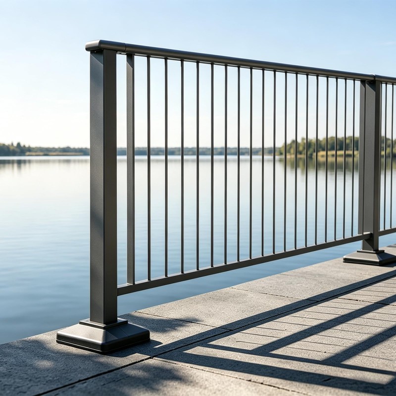 Black Deck Post Base Cover for Railings, 2x2 Inch, 6