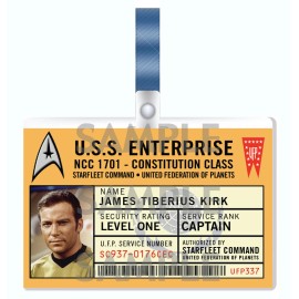 Star Trek - Captain Kirk cosplay I.D. Badge