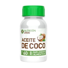 Aceite de Coco en Cápsulas 1000 mg N2000, 60 Cápsulas, Suplemento Alimenticio