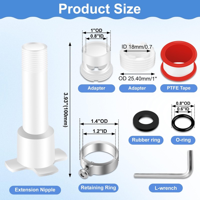 Four in One Tub Spout Adapter, Bathtub Faucet Spout Adapter