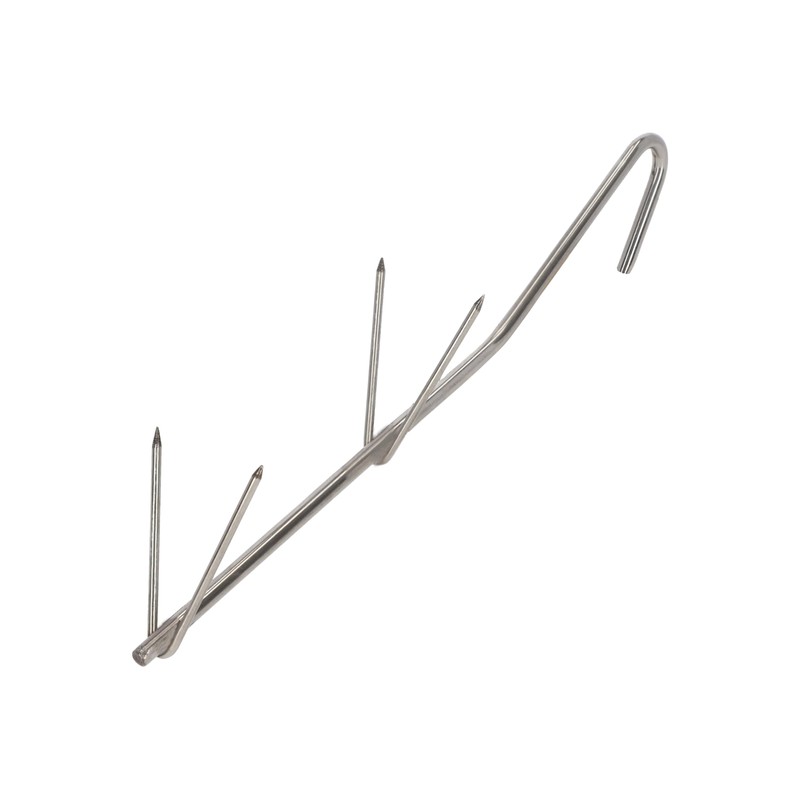 A&N Smoking Hooks V-Double Tip Stainless Steel 19 cm Pack