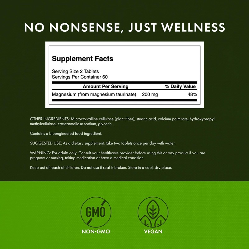 Swanson Magnesium Taurate - Mineral Supplement - Natural Magnesium &