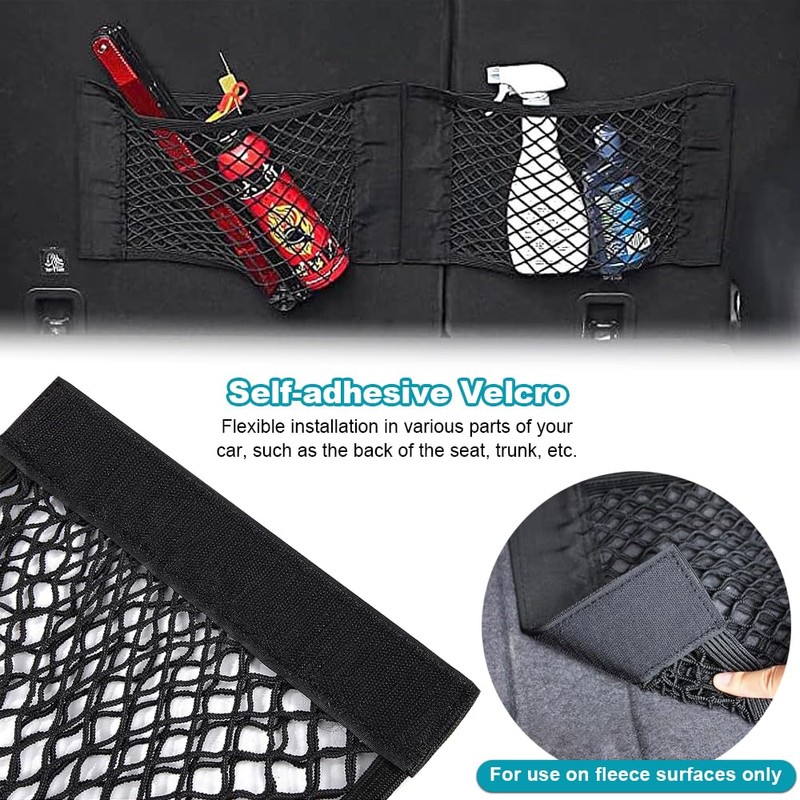 4Pcs Car Mesh Cargo Net, Elastic Storage Net, 40×25CM Elastic