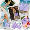 GripEase EVA Material Light Purple Beach Tote Bag Lightweight Durable