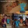 LELYFIT 3D Lamp Illusion Night Light with Remote Control, 16