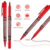 M&G Red Drawing Pens, 12 Pack Red dual tip Permanent
