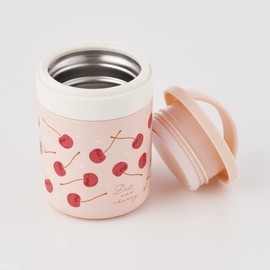 Skater LJFC3AG-A Antibacterial Insulated Soup Jar, Soup Pot, 10.1 fl oz (300 ml), Dotto & Cherry Pink
