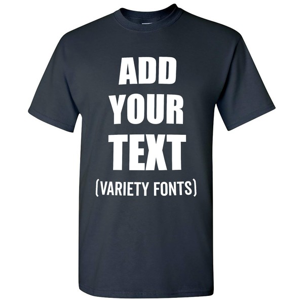 Custom T-Shirt Add Your Text Personalized T Shirt for Men