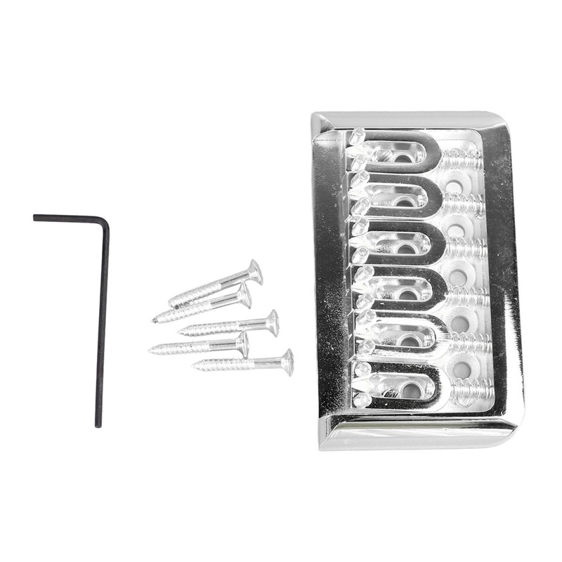 Fixed Hardtail Guitar Bridge U Shape Saddle Bridge Replacement Metal