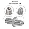 3AN Male to 3AN 3/8-24 Male Inverted Flare Stainless Steel