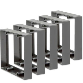 5-Pack 3/4" Double Gang Receptacle Outlet Box Extender - UL Listed - Electrical Outlet Extender for Electrical Box and Electrical Outlet Switches - Made in U.S.A. (Black/Gray)