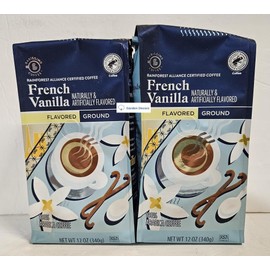Generic Barissimo French Vanilla Naturally Artificially Flavored Light Roasted Ground Coffee 12oz 340g (Two Bags)
