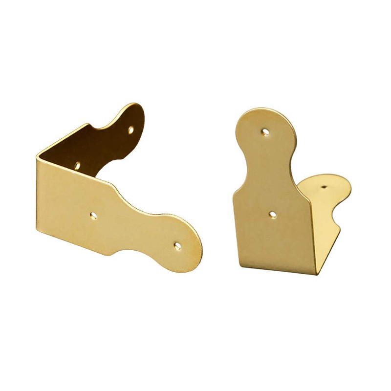 Tiazza 8Pcs Pure Brass Box Corner Protector Corner Braces Hardware