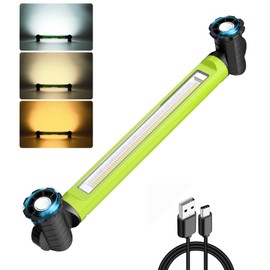 CRODIAL Work Light Rechargeable 5200mAh Led Lights Magnetic Light Bar Underhood Work Light with Hooks Cordless Mechanic Light for Garage Car Repairing Camping Workshop Inspection Emergency 2700K-6500K