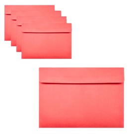 Hoshisea Pack of 30 Square Envelopes, Wedding Envelopes, Colourful Gift Cards, Envelopes, for Greeting Cards, Postcards, Invitations (Red)