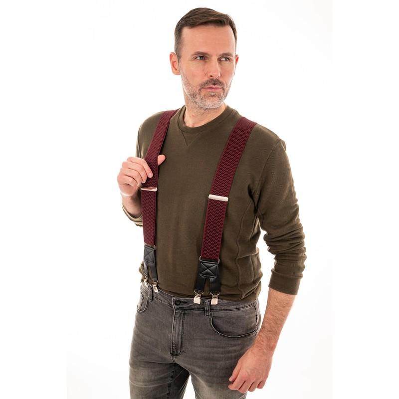 Olata 6 Clip Mens Braces / Extra Wide Y Braces