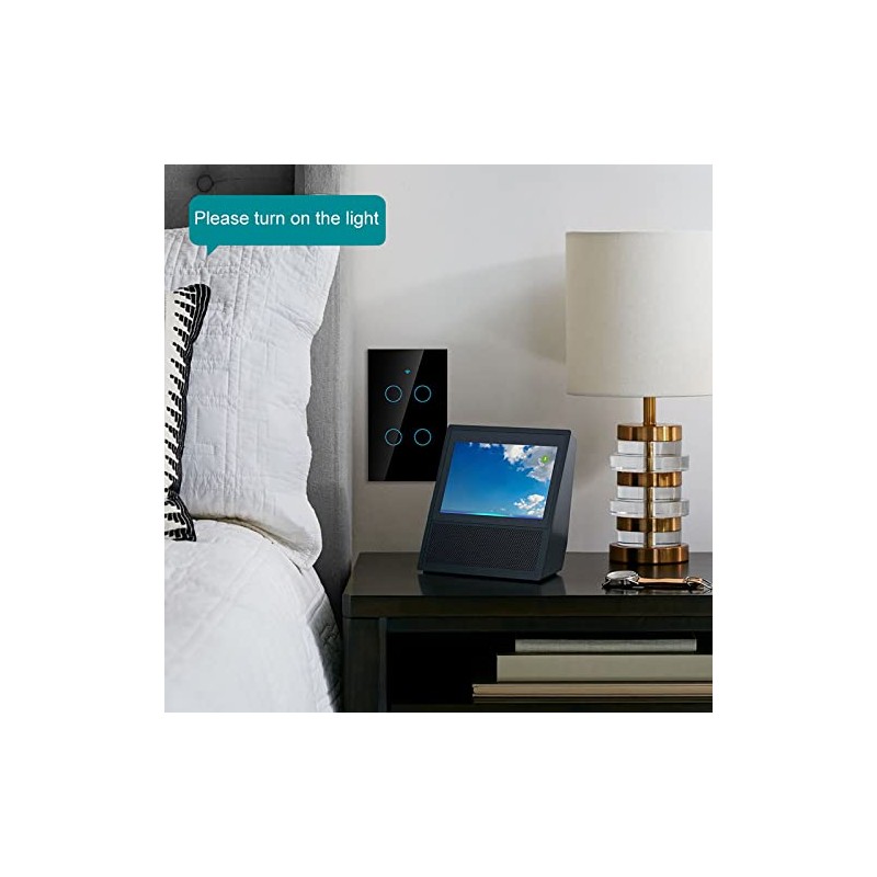 Remote Control, Switch Single Circle Glass Panel Light Switch Work