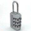 Small 3-Digit Dial Combination Padlock Silver 3ea
