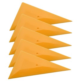 5PCS Triangle Contour Squeegee Car Window Tint Tools - Small Squeegee Card Scraper Vinyl Wrap Tool Kit - Corner Squeegee Window Tint Squeegee for Car Wrap Film Installation Application (Yellow)