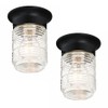 Design House 2-Pack Jelly Jar 1-Light Indoor/Outdoor Flush Mount Ceiling