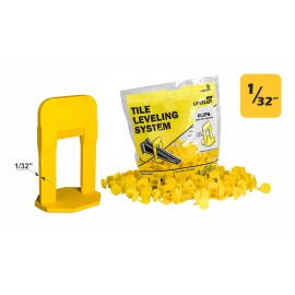 Levelize Tile Leveling System Clips, Wedges and Pliers-1/8", 1/16", 1/32", 1/64" - 1/32" - 2000 Clips