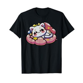 Cute Cat Taking a Nap Catnap Kawaii Kitty Sleeping T-Shirt