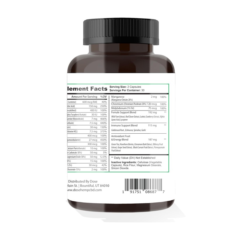 DOSE Women's Multivitamin Supplement 60 Capsules