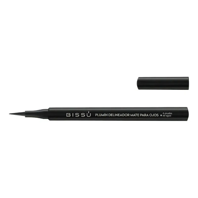Plumín Delineador Para Ojos Mate Bissu Color Negro