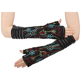 PUREWONDER Women's Arm Warmers Pulse Warmer Hand Warmers HW15, black