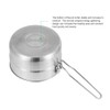 MOVKZACV Stainless Steel Camping Cooking Pot with Lid and Foldable